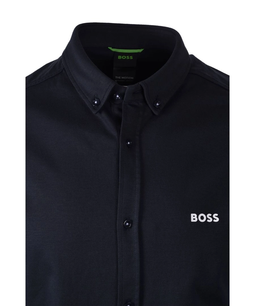 Hugo Boss Mens B_motion Long Sleeved Shirt Dark Blue - Size Medium